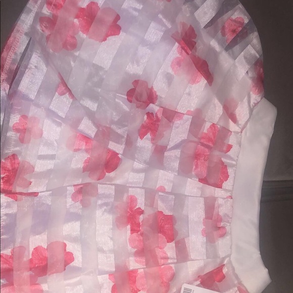 Ivory/coral skirt with gold zipper in the back from the store Burlington. - Picture 5 of 5